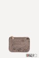 Flat pocket purse in studded metallic leather ZE-8003 : Colors:Ancient Gold