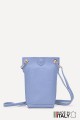 Grained Leather crossbody clutch bag ZE-9014-G : colour:Sky blue