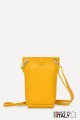 Grained Leather crossbody clutch bag ZE-9014-G : colour:Yellow
