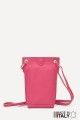 Grained Leather crossbody clutch bag ZE-9014-G : colour:Watermelon Pink