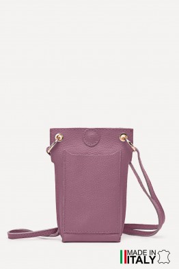 Sac pochette bandoulière en cuir grainé ZE-9014-G