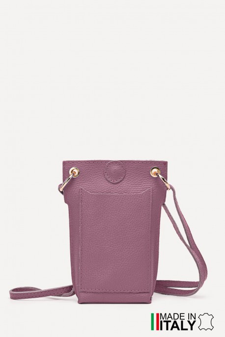 Grained Leather crossbody clutch bag ZE-9014-G