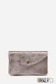 Porte-monnaie Pochette cuir métallisé ZE-8002 : Couleur:Or Ancien
