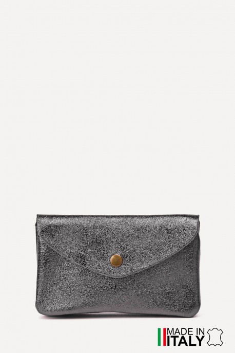 Metallic leather coin purse ZE-8002 : Colors:Anthracite (L-521)