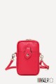 Sac pochette bandoulière en cuir grainé format téléphone ZE-9013-G