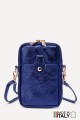 Metallic Leather crossbody clutch bag phone size ZE-9013-MT