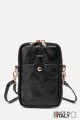 Metallic Leather crossbody clutch bag phone size ZE-9013-MT
