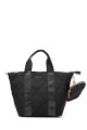 Synthetic quilted textile handbag 188-14 : colour:Black