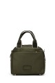 Smooth matte synthetic handbag 188-76 : colour:Khaki