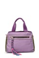 Multicolor synthetic textile handbag 188-79 : colour:L.Purple