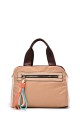 Multicolor synthetic textile handbag 188-79 : colour:Abricot