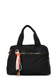Multicolor synthetic textile handbag 188-79 : colour:Black