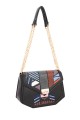 David Jones handbag with sliding shoulder strap CM6974F : colour:Black
