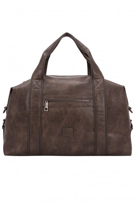DAVID JONES CM3241-VT weekender bag : colour:Marron fonc&eacute;