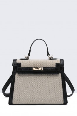 60011-BV Synthetic canvas handbag