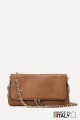 Folding shoulder bag leather ZE-9017-G : colour:Cognac