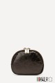 Metallic leather round brioche wallet M35 : Colors:Oil