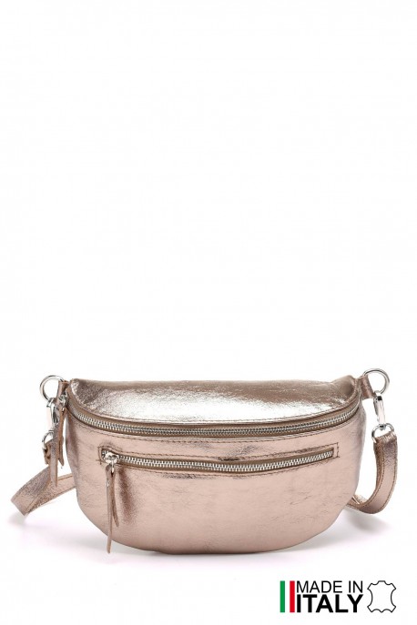 Metallic Leather fanny pack ZE-9004-MT : Colors:Ancient Gold (L-523/L005)