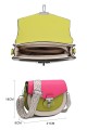 11055-BV Multicolor Grained Synthetic Shoulder Bag 