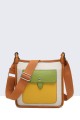 28577-BV Multicolor Synthetic Shoulder Canvas Bag : colour:Brown