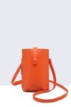 Synthetic phone pouch with shoulder strap DC-30013-BV : colour:Orange