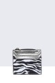 D-30043 Synthetic Wallet Card Holder : colour:Silver