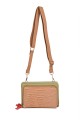 Synthetic phone pouch with shoulder strap MJ80011-BV : colour:Green