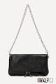 Folding shoulder bag in metallic leather ZE-9017-MT