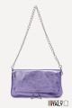 Metallic leather Folding shoulder bag ZE-9017-MT : Colors:UV Steel