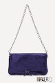 Folding shoulder bag in metallic leather ZE-9017-MT
