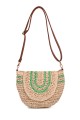 HL13202 Shoulder bag made of paper straw crocheted : colour:Green