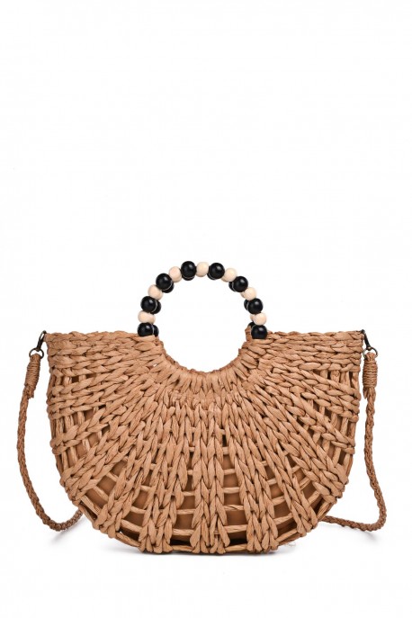 HL13212 Crocheted paper straw handbag / Beach bag