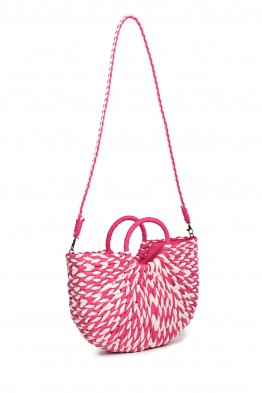 HL13214 Crocheted paper straw handbag / Beach bag