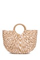 HL13214 Crocheted paper straw handbag / Beach bag : colour:Camel
