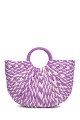 HL13214 Crocheted paper straw handbag / Beach bag : colour:Lilac