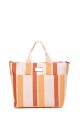 Multicoloured jute canvas handbag 188-94 : colour:Orange