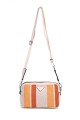 Multicoloured jute canvas shoulder bag 188-96 : colour:Orange