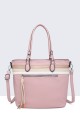 Multicolour synthetic handbag 1312-BV : colour:Pink