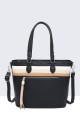 Multicolour synthetic handbag 1312-BV : colour:Black