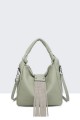 Rhinestone fringe handbag 11028-BV : colour:Green