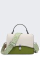 11053-BV Multicolor Grained Synthetic Shoulder Bag Handbag : colour:Green
