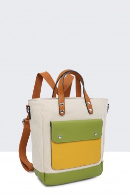 Multicoloured canvas backpack 28578-BV