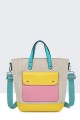 Multicoloured canvas backpack 28578-BV : colour:Pink