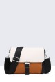 28580-BV Multicolor Grained Synthetic Shoulder Bag : colour:Brown