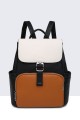 Multicolored synthetic backpack 28581-BV : colour:Brown