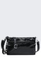 metallic synthetic shoulder bag 28617-BV : colour:Black