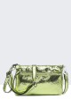 Sac à bandoulière synthétique métallisé 28617-BV : couleur:Vert (Green)