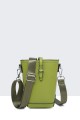 Synthetic pouch with shoulder strap DC-30012-BV