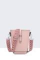 Synthetic pouch with shoulder strap DC-30012-BV : colour:Pink