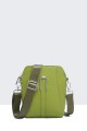 Synthetic pouch with shoulder strap DC-30019-BV : colour:Green